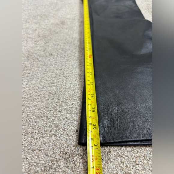 Vintage Margaret Godfrey 100% Leather Pants Mid Rise Side Zipper Classic Size 2 - Picture 11 of 13